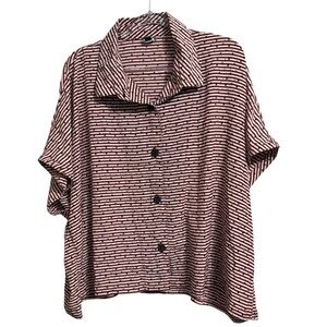 DRESS TO KILL by JANE MOHR OSFM SZ LG STRIPED PEPLUM BACK